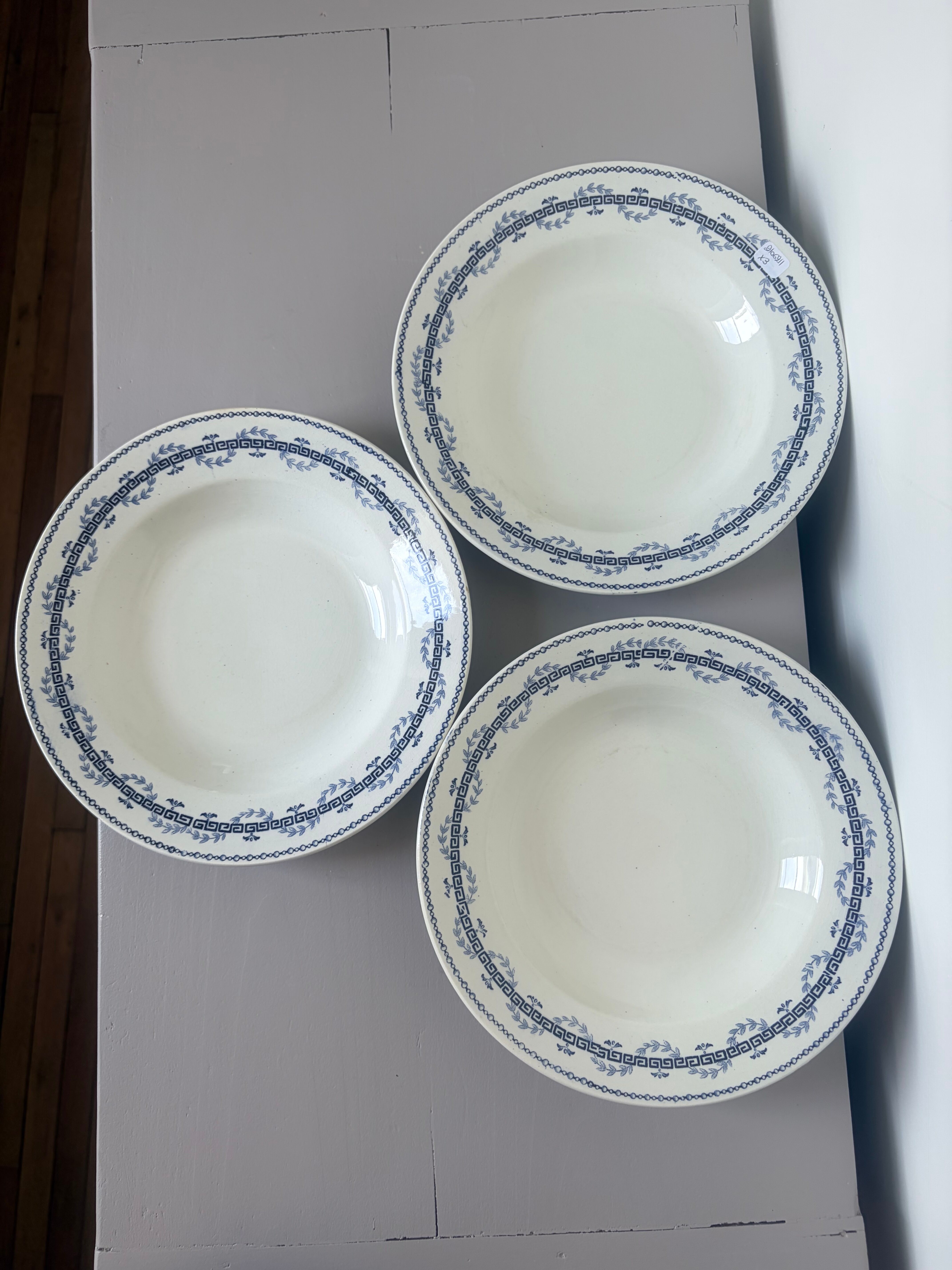 3 deep plates in ironstone Gien model Austerlitz 2106211