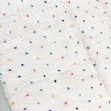 Berber carpet beni ouarain ecru with multicolored polka dots 255x146m