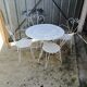 Garden furniture in white metal