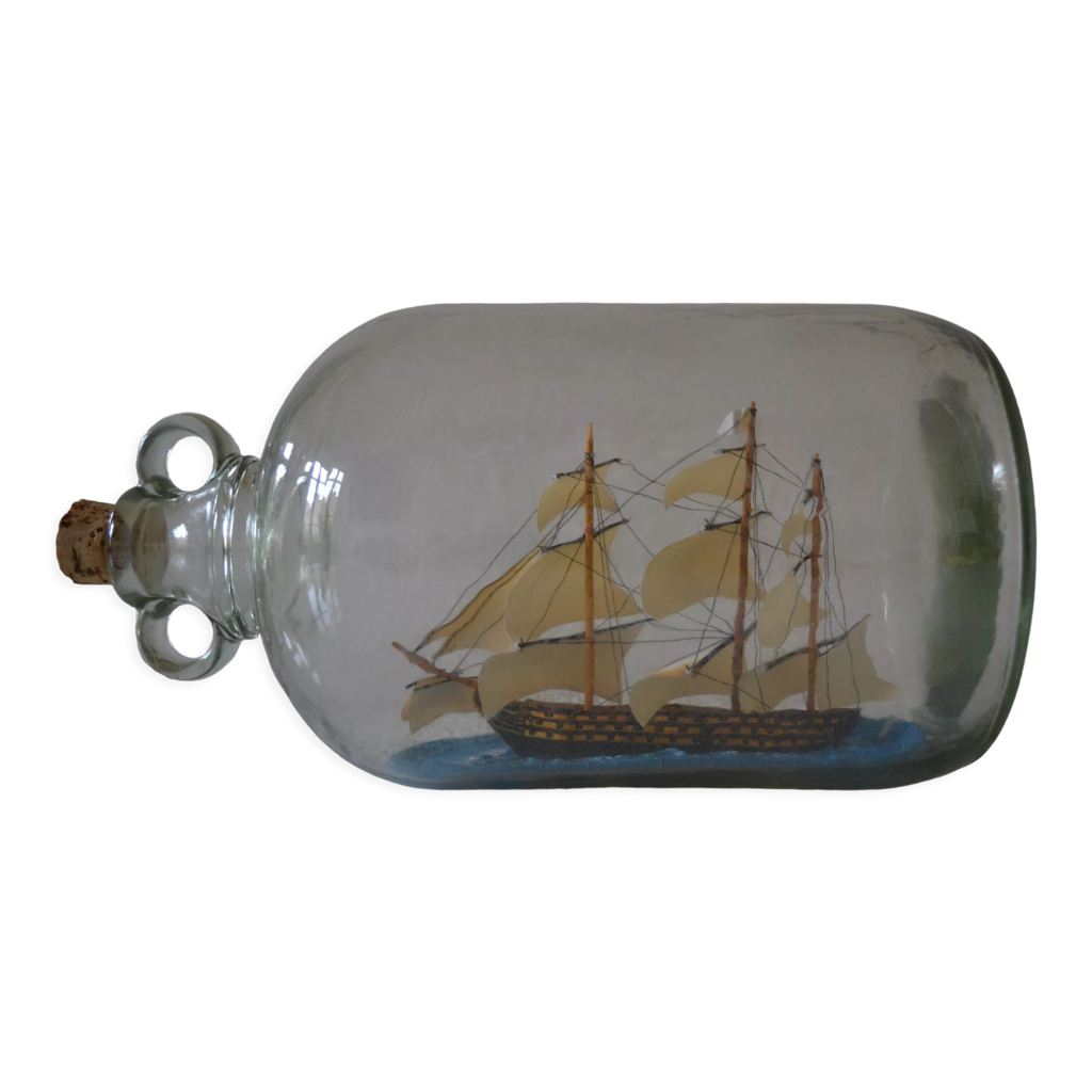 Bateau dans une bouteille – décoration marine 3 mâts - Décoration