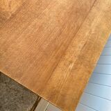Solid oak dining farm table to eat 1950 220x77x75cm
