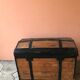 OLD TRUNK EARLY TWENTIETH IN PITCHPIN DOMED SHAPE LARGE MODEL