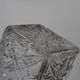 Antique cut glass carafe, probably crystal – Geometric patterns and matching stopper.