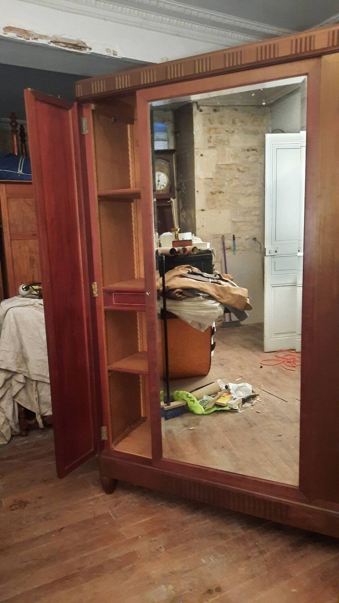 Old art deco style wardrobe
