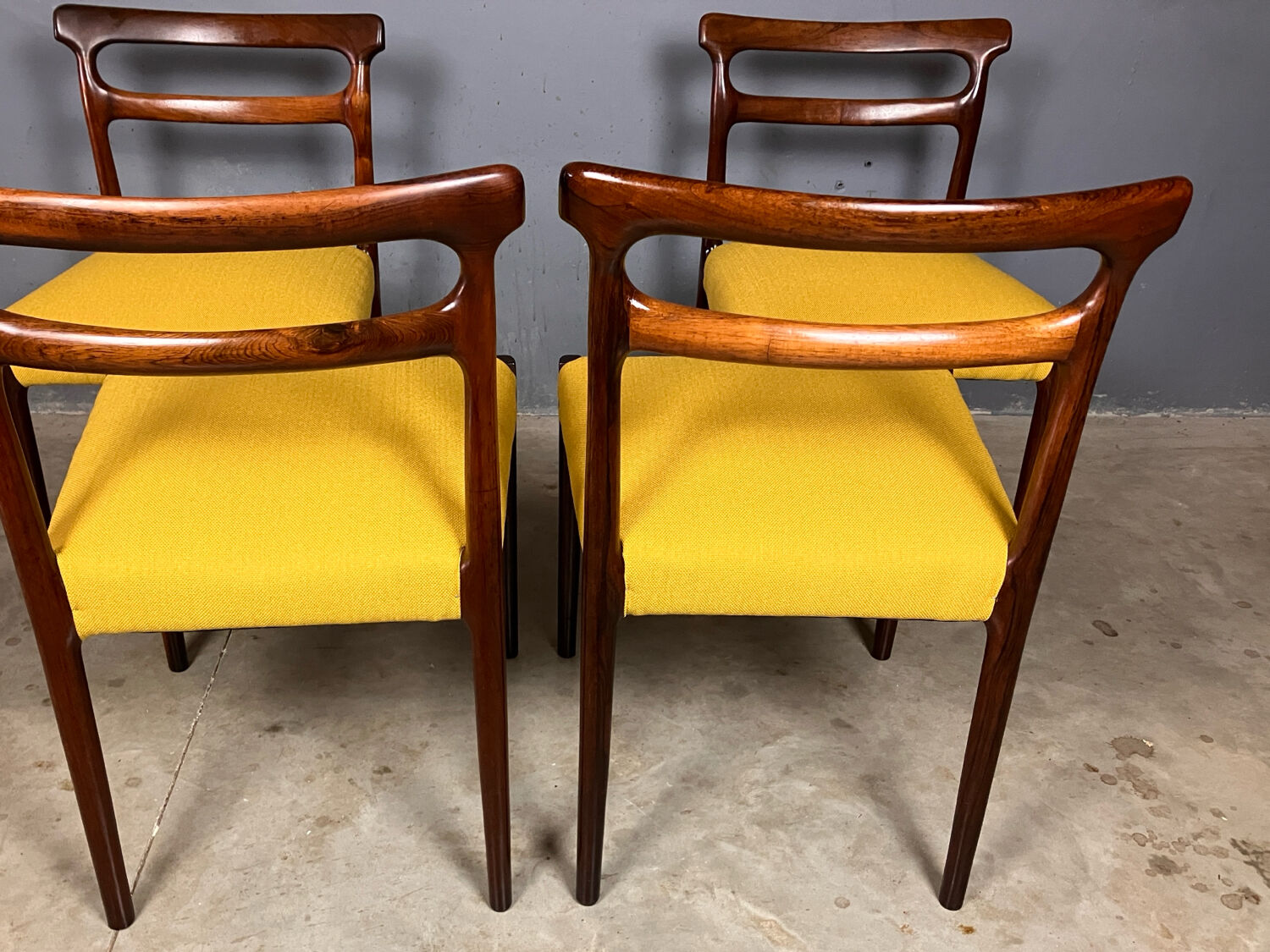 Rosewood chairs newly upholstered Mid Century Vintage
