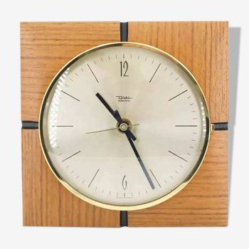 60s teak wall clock