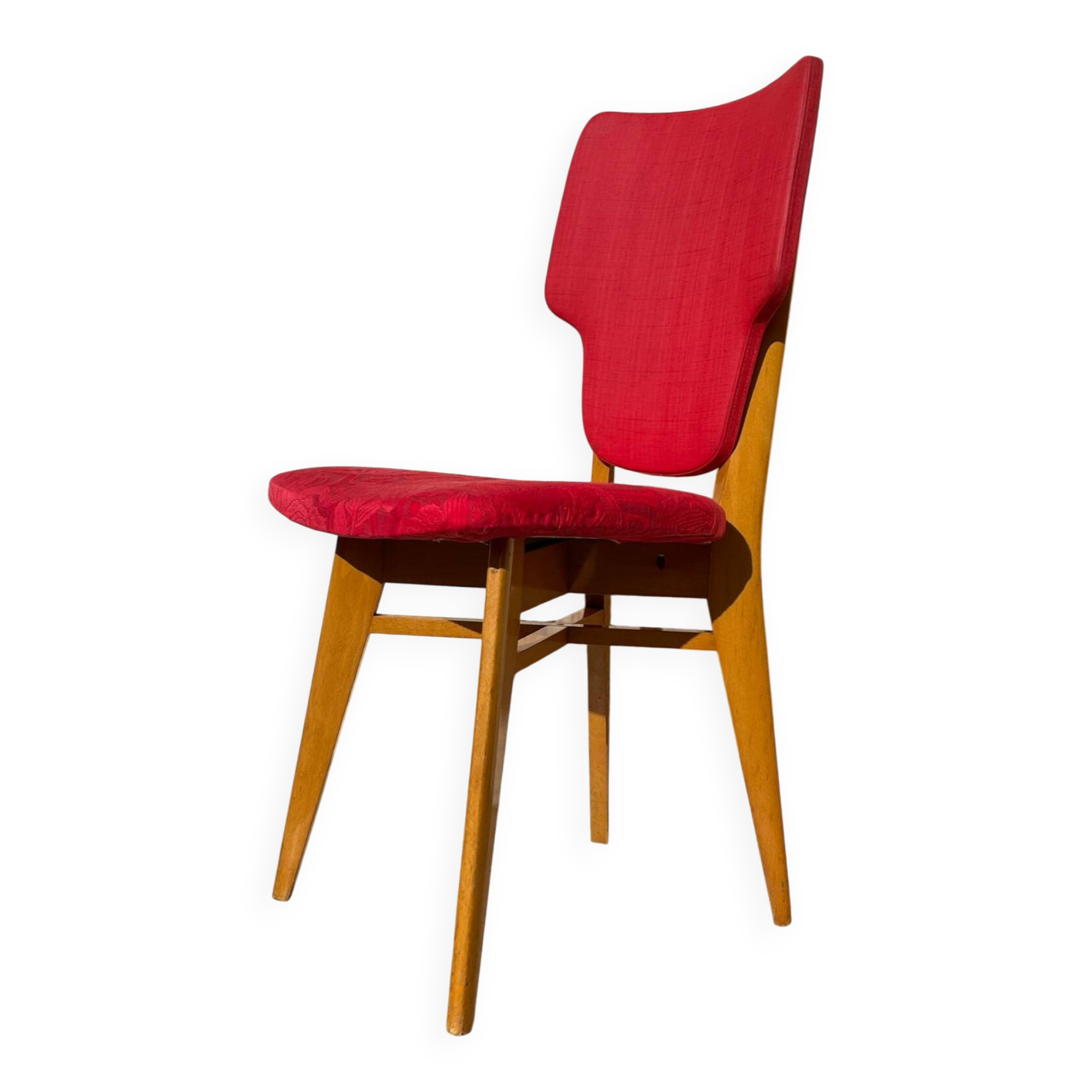 Chaise rétro vintage rouge graphique
