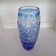 Large Vintage Nachtmann "Bamberg" Cobalt Blue Cut-to-Clear Crystal Vase