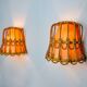 Pair of rattan wall lights, France, 1960