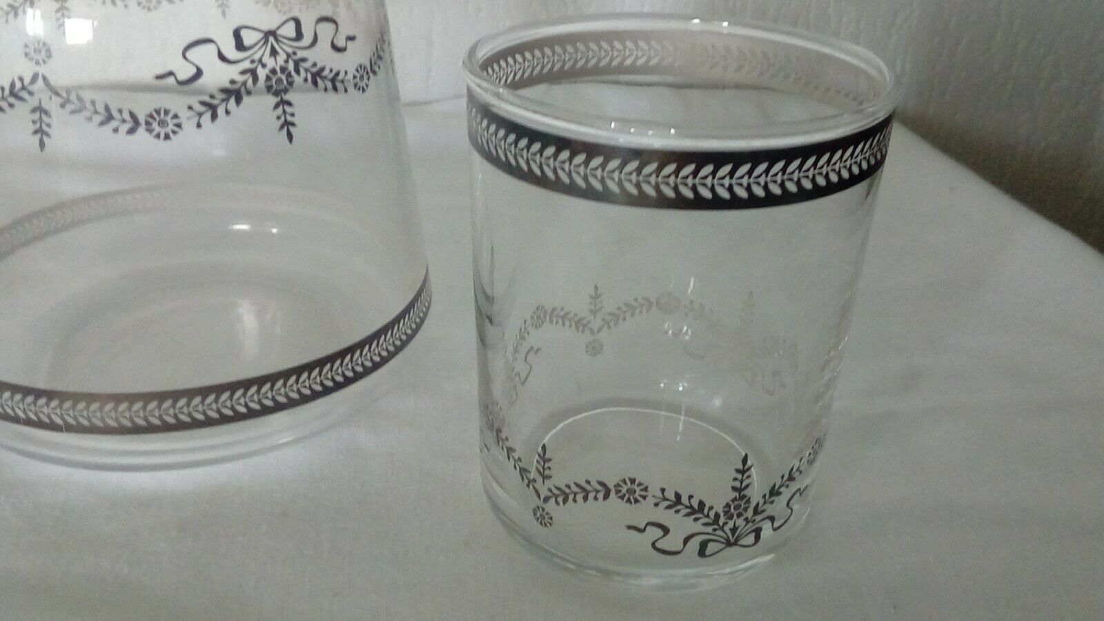 Night service carafe and silver lisere glass louis xvi style