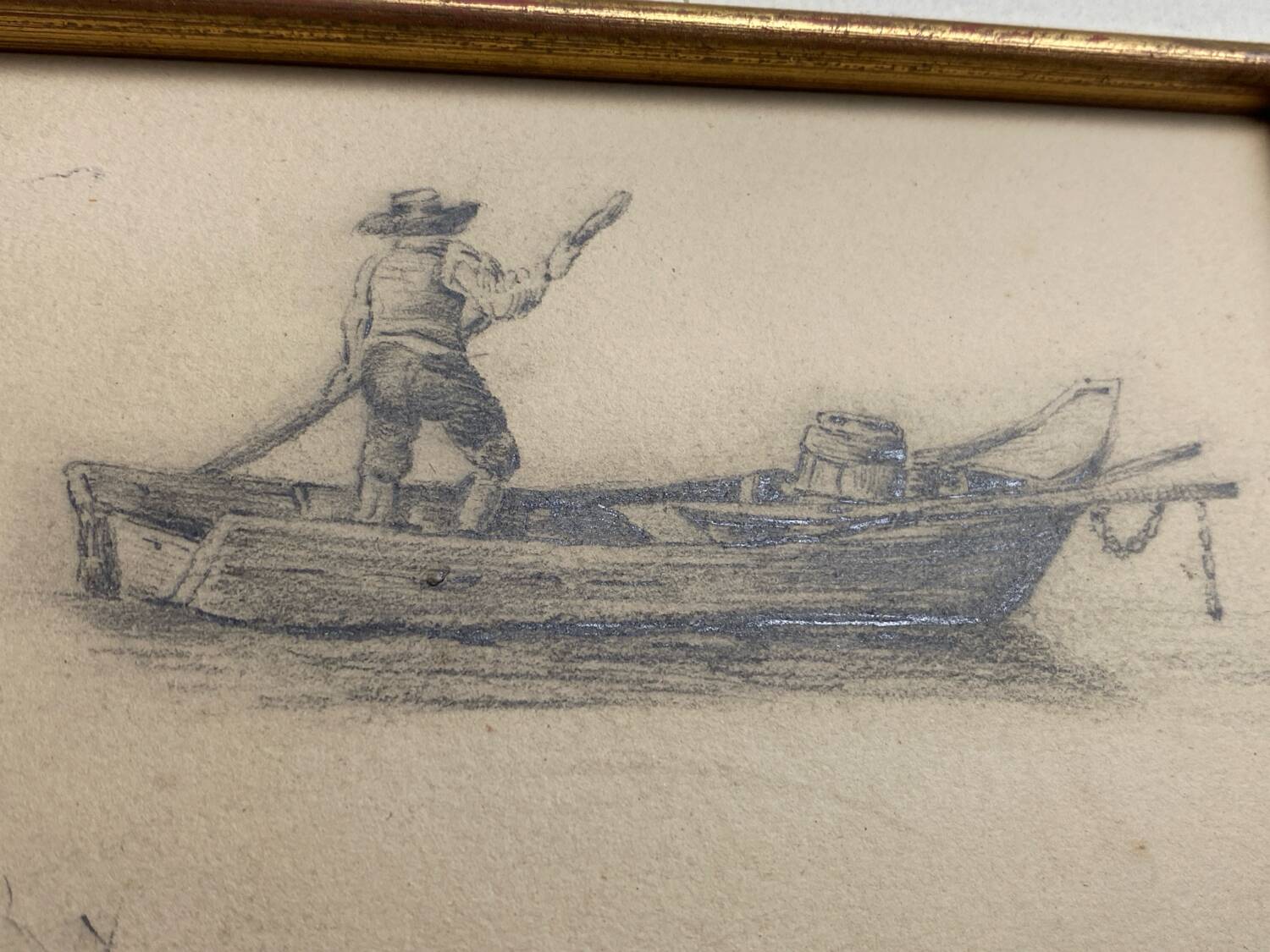 Dessin d’étude original à la mine de plomb signé daté 1844