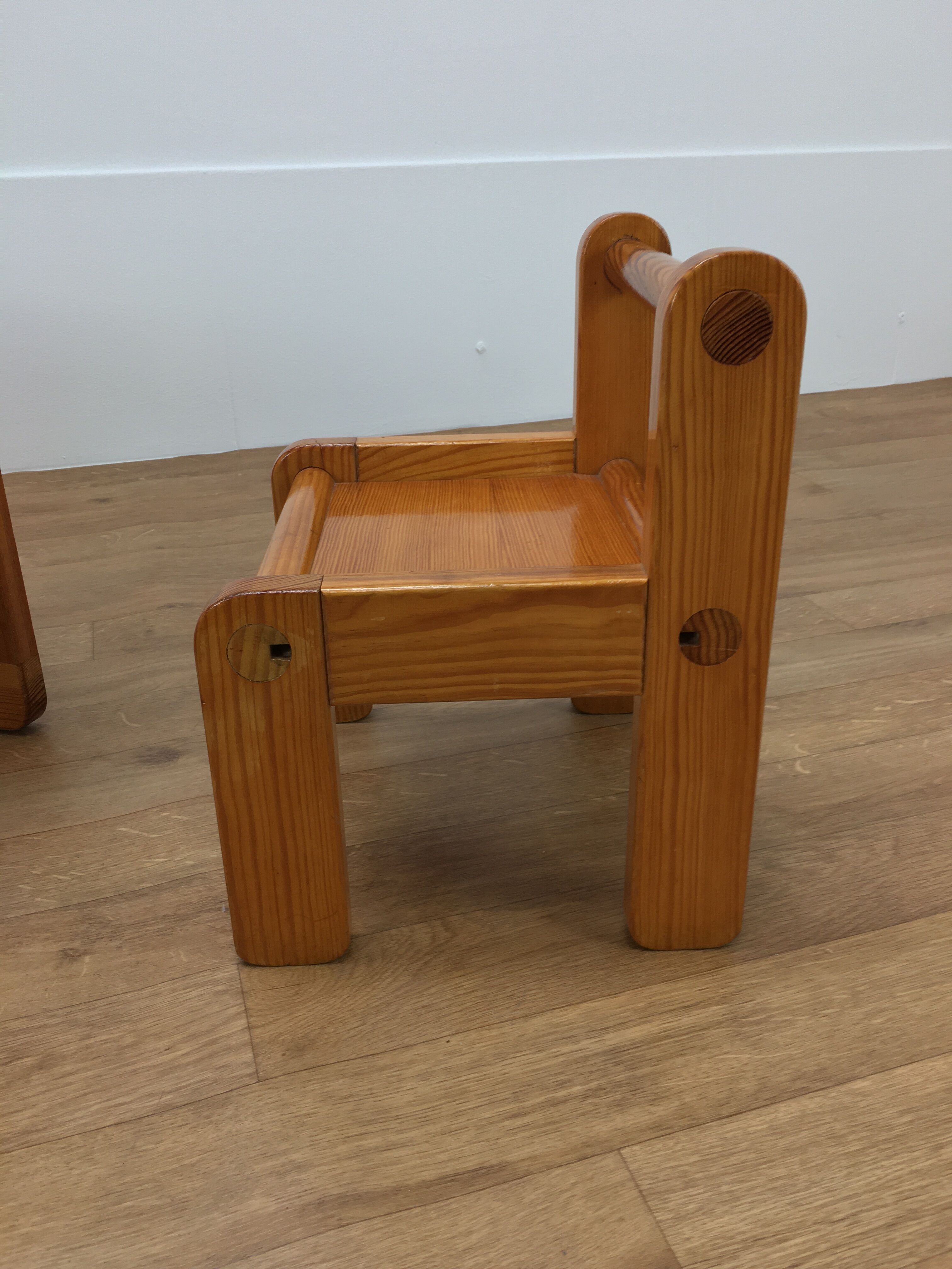 Baumann children's pine desk and chair, 1970