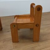 Baumann children's pine desk and chair, 1970