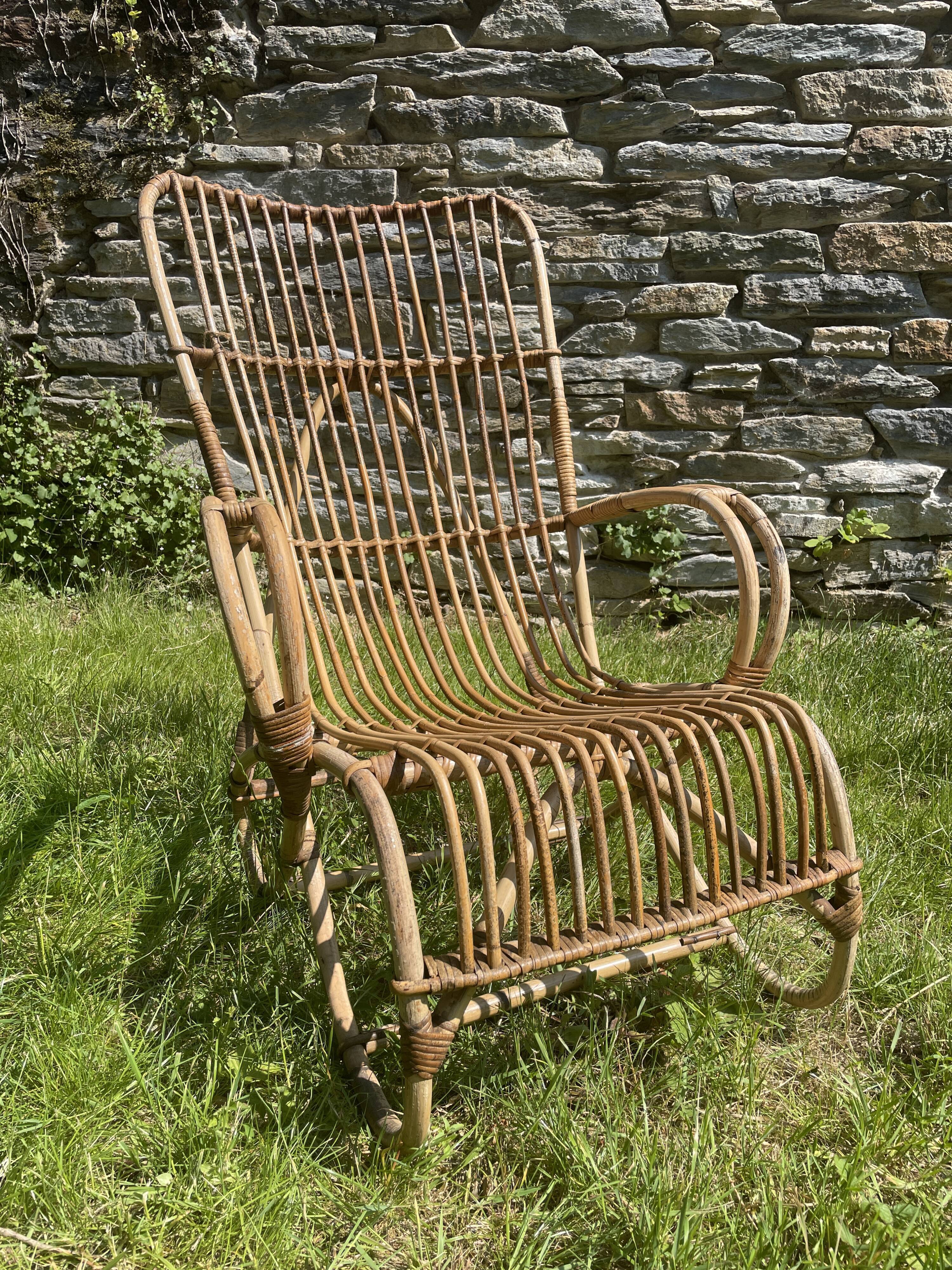 Adult rattan armchair