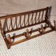 Curved wooden bistro coat rack from the 1930s