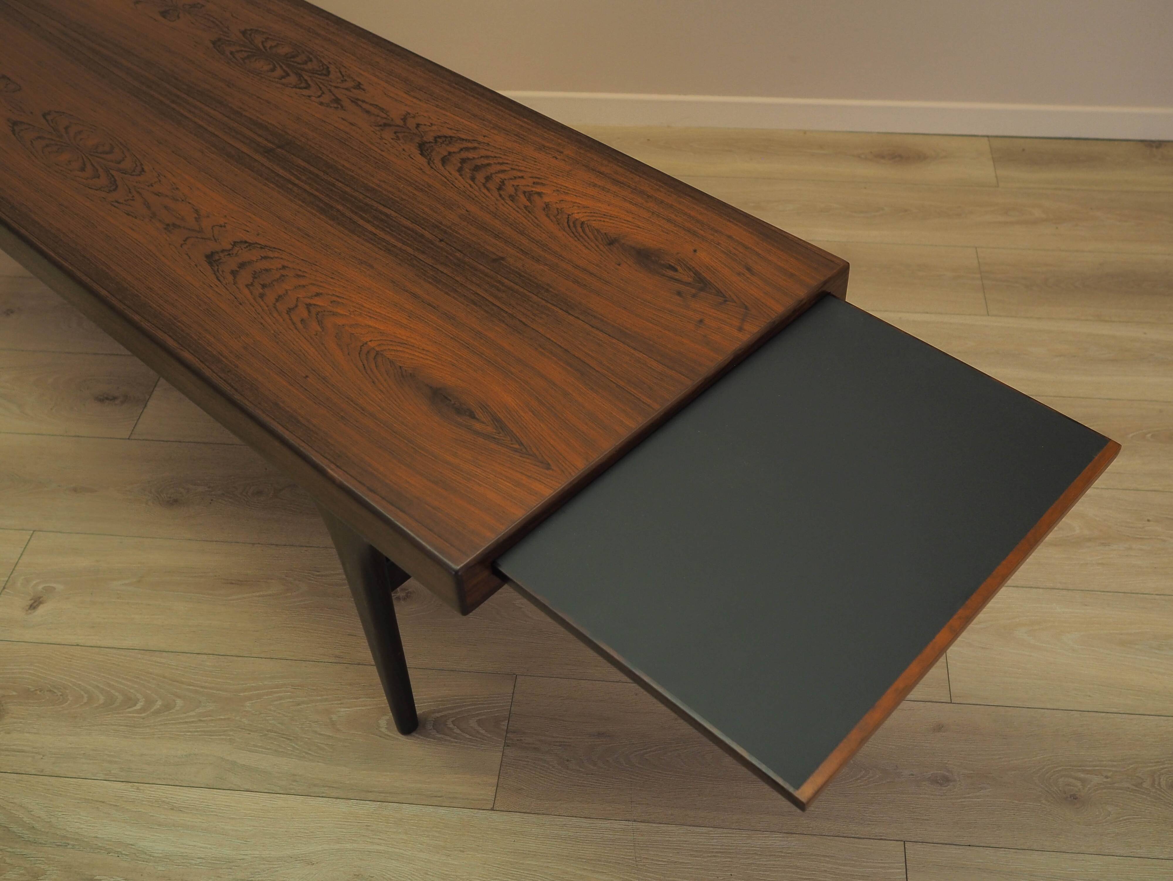 CFC Silkeborg rosewood coffee table with pull-out top, 1960s