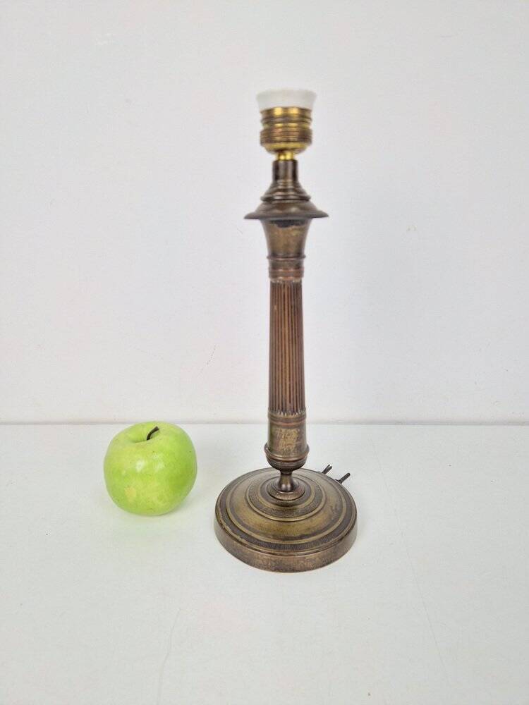 Vintage Empire Bronze Table Lamp, France, 1890s