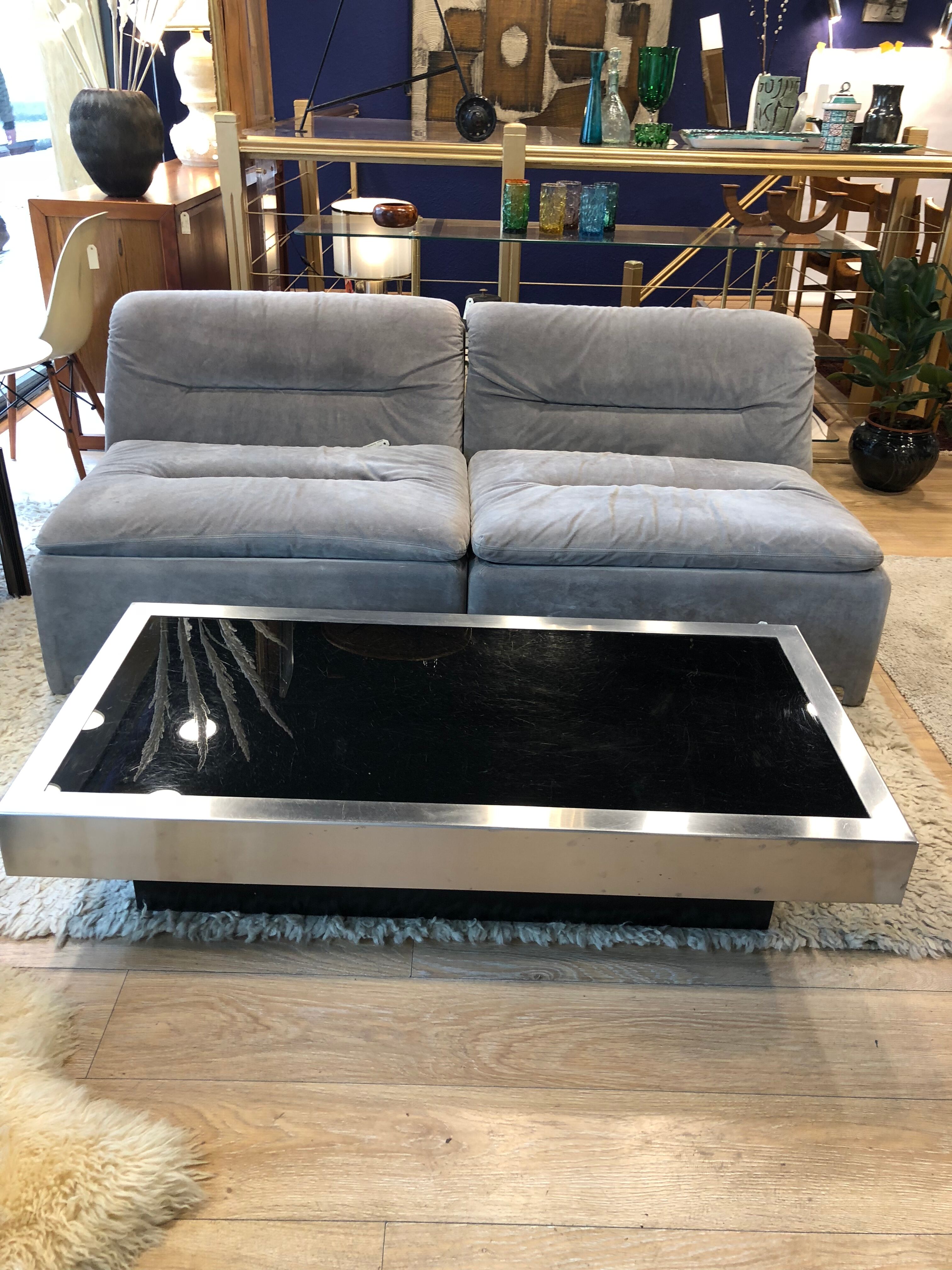 Pair of sofa-forming armchair designer Giovanni Offredi