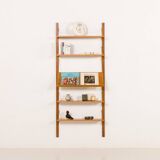 Scandinavian vintage shelving unit in oak, 1960s