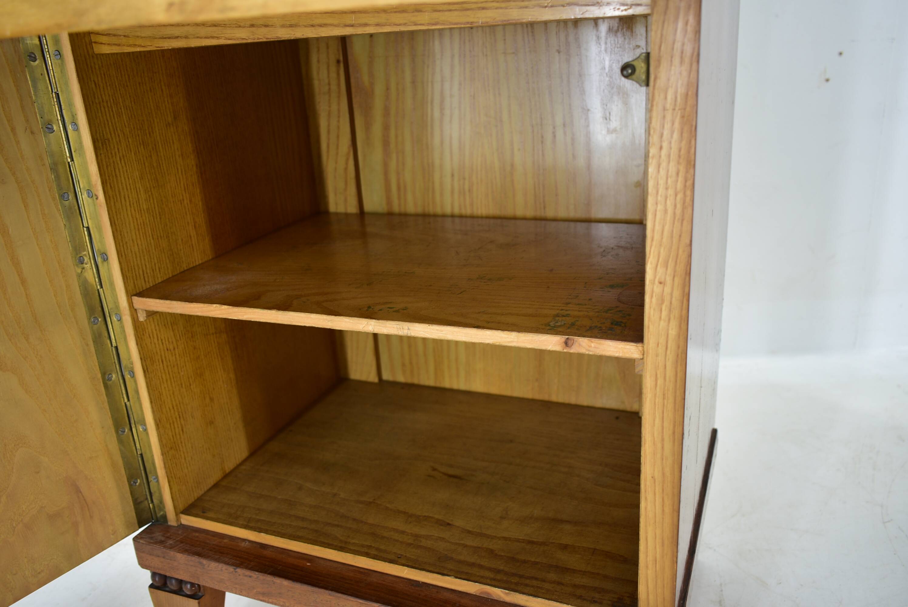 1930s pair of art deco bedside tables, Czechoslovakia