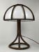 Bamboo rattan mushroom table lamp, Dutch 1970s