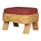 Tabouret en bambou bohème. Années 1960.
