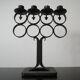 Antique cast iron swedish four arm candlestick