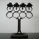 Antique cast iron swedish four arm candlestick