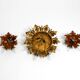 Set of three beautiful 1960s Italian ceiling or wall lamps by Banci Firenze