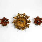 Set of three beautiful 1960s Italian ceiling or wall lamps by Banci Firenze