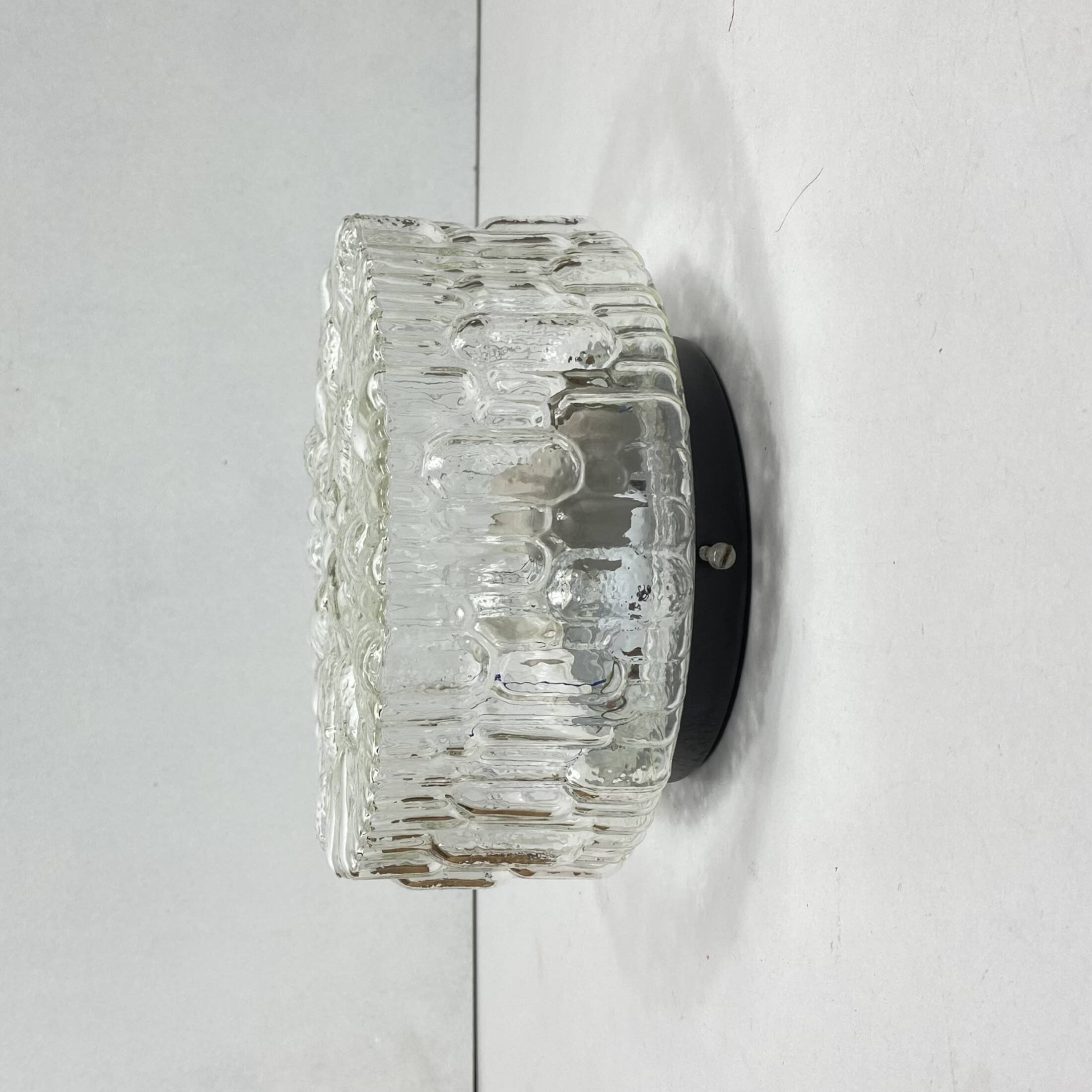 Minimalist glass ceiling wall light 1970 1980 seventies eighties LAMP-7137