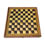 Play case, small horses, goose game, checkers game and chess
