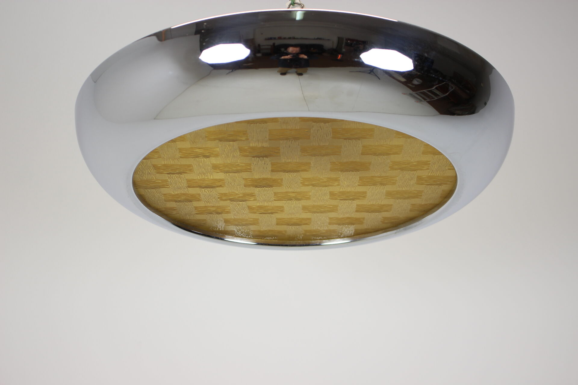Bauhaus ufo pendant by josef hurka for napako, 1940's