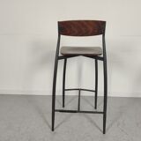 Lot 4 industrial bar stools 70s