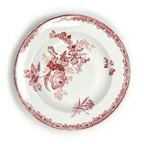Red flowered ceramic hollow plate lot