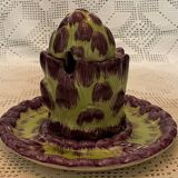 Vintage slip pot and plate