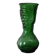 Vintage green glass vase with a fruit design in very good condition.