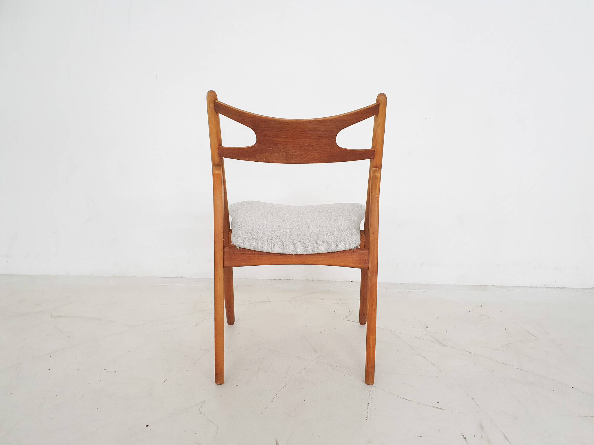 Chaise de salle à manger Hans Wegner pour Carl Hansen and Son « Sawbuck » ou CH29p