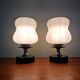 Pair of glass bedside lamps, 1970s