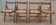 4 vintage varnished wooden chairs, folding tops, fully restored
