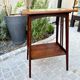 Art Nouveau side table 1910 with double tops in dark oak.