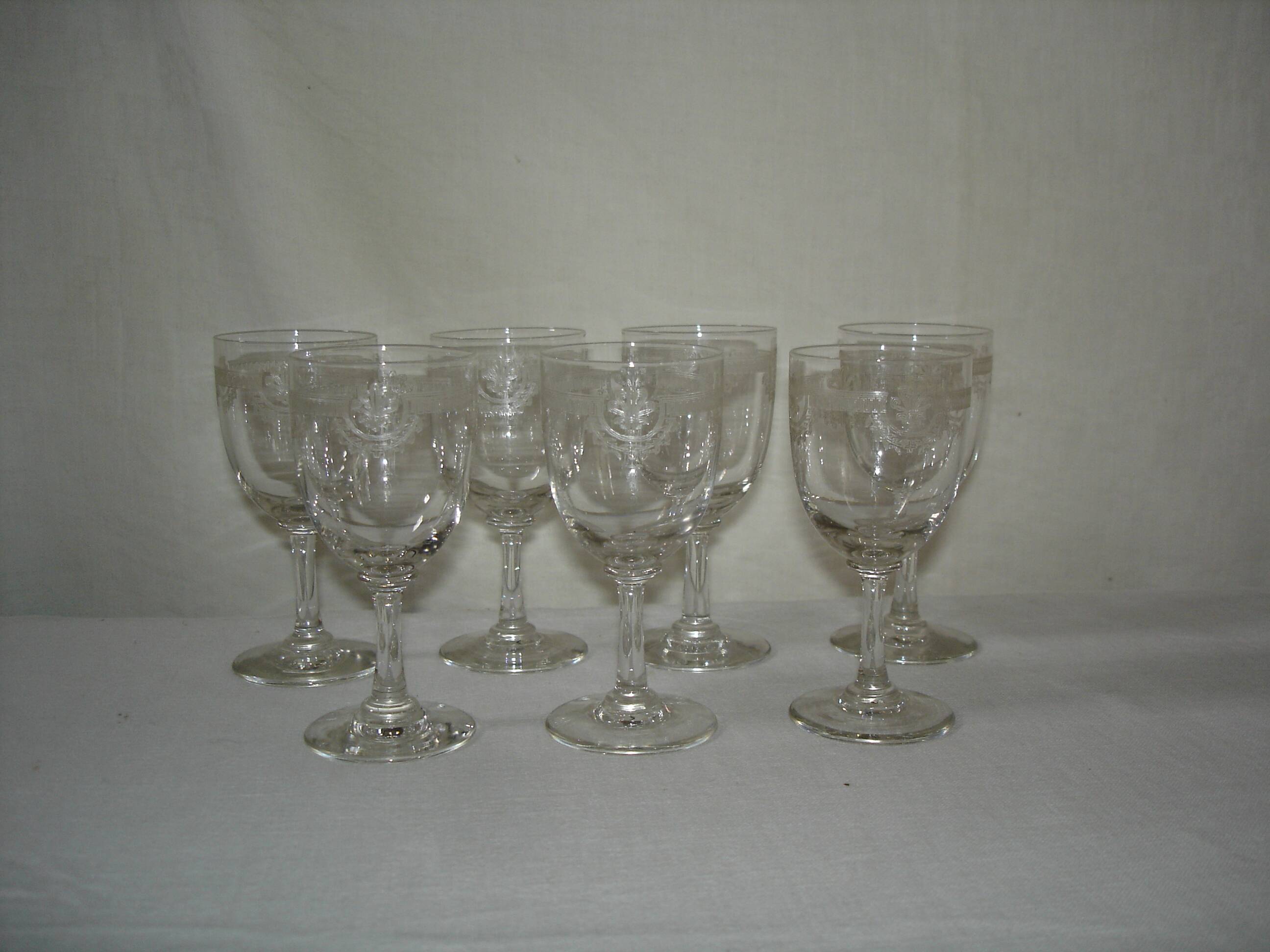 Saint louis manon 7 crystal port glasses - 11 cm