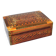 Vintage wooden box with straw marquetry and mother-of-pearl decoration.