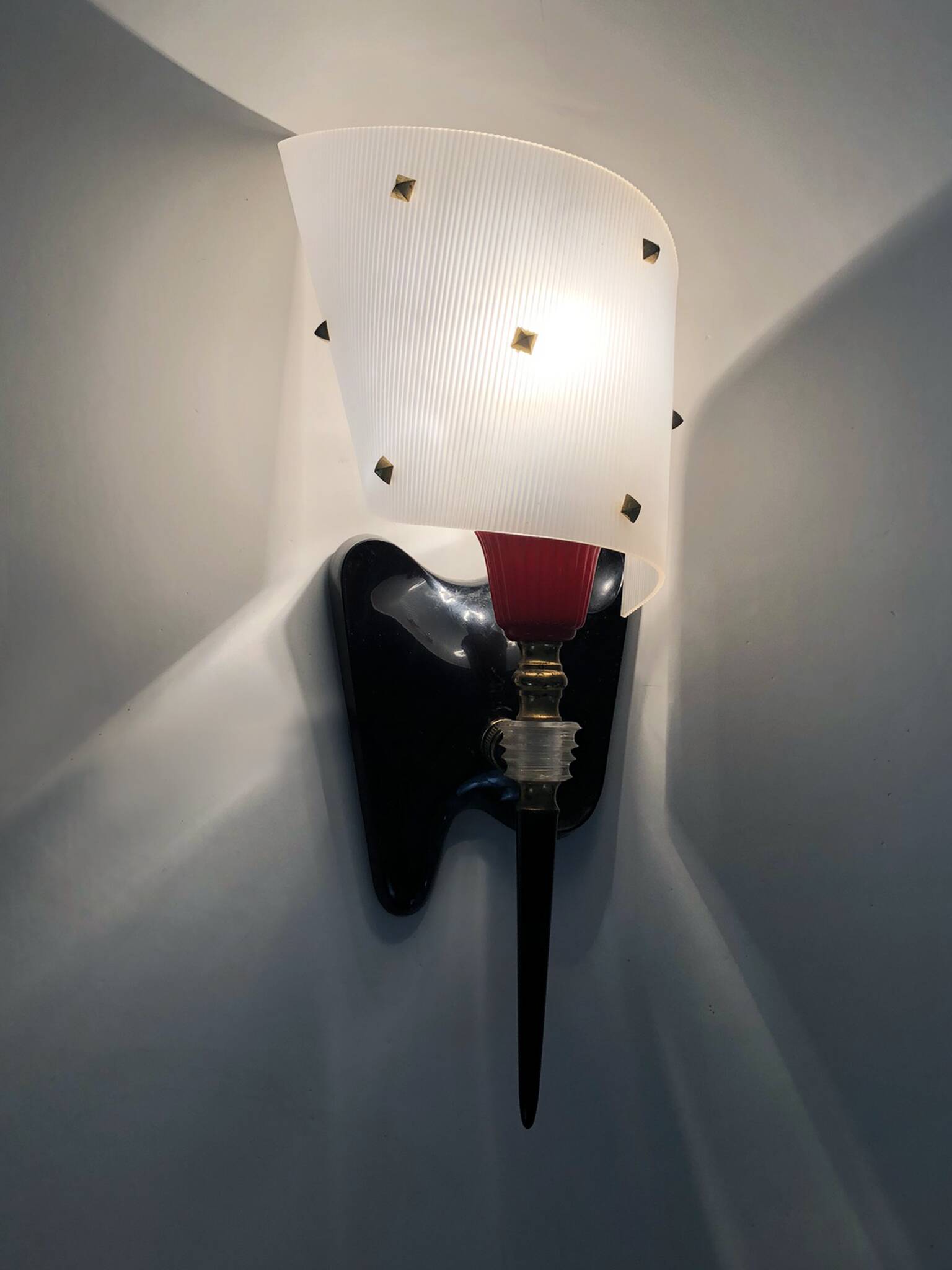 Vintage Rockabilly Wall Light Guariche Style Circa. Retro 1950
