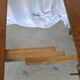 1930s oak dining table, slightly oval.