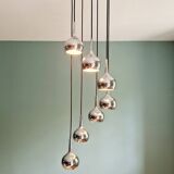 Large waterfall chandelier, design Hans-Agne Jakobsson, 1960-70