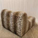 Pair of seventies leopard lounge chairs circa 1970, France
