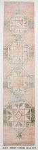 3x13 Pale Red Turkish Vintage Runner Rug, 87x400Cm SK 20299
