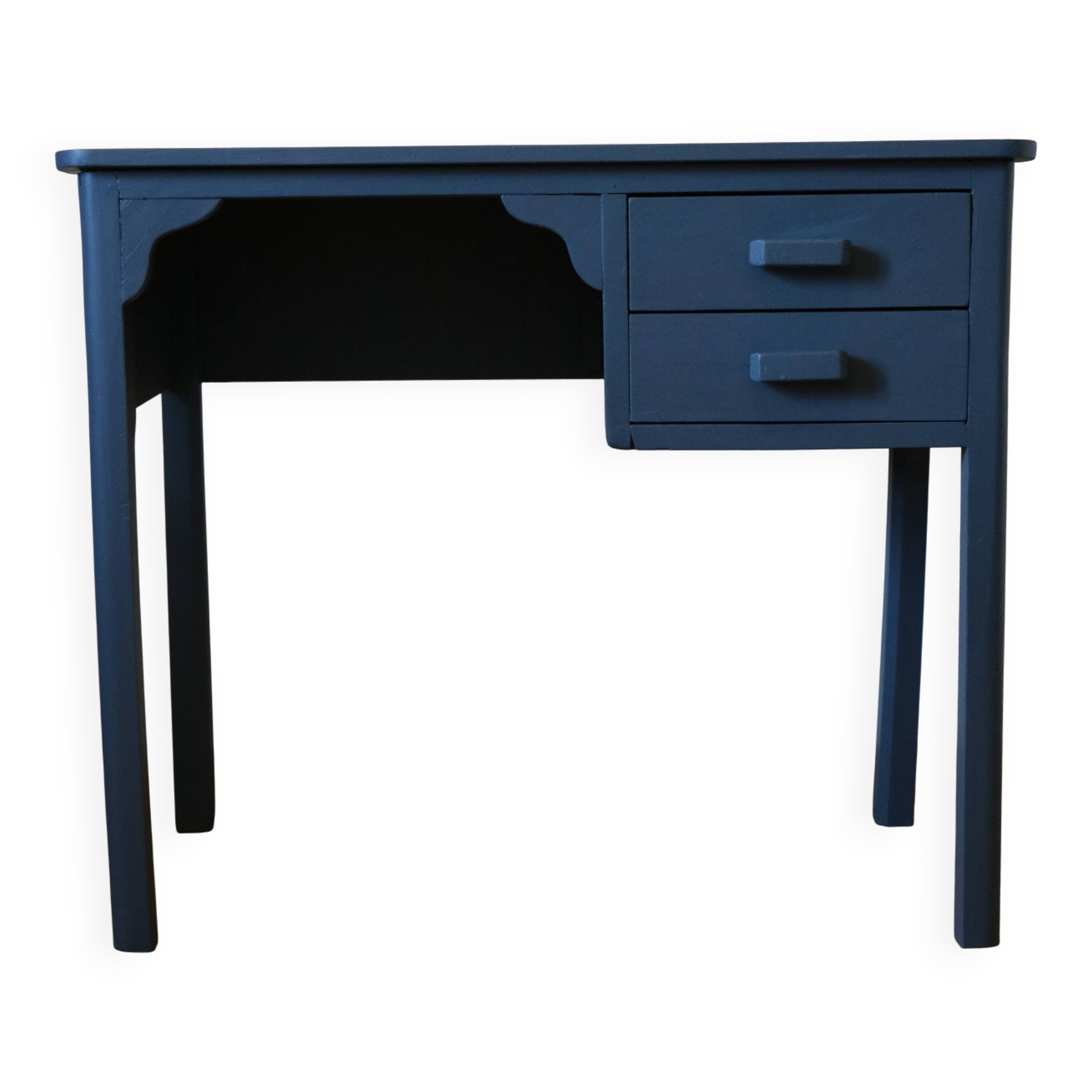 Small desk or vintage dressing table, blue