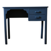 Bureau petit espace ou coiffeuse vintage, bleu